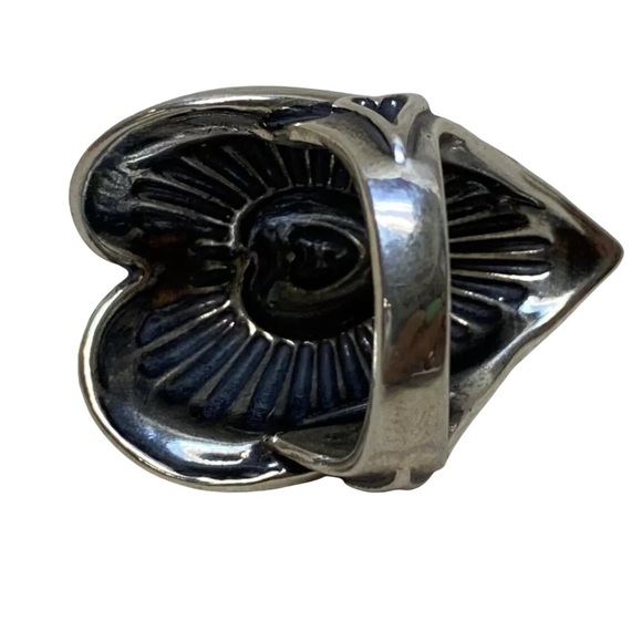 Carolyn Pollack sterling silver Heart shaped ring Size 7 - Picture 3 of 8